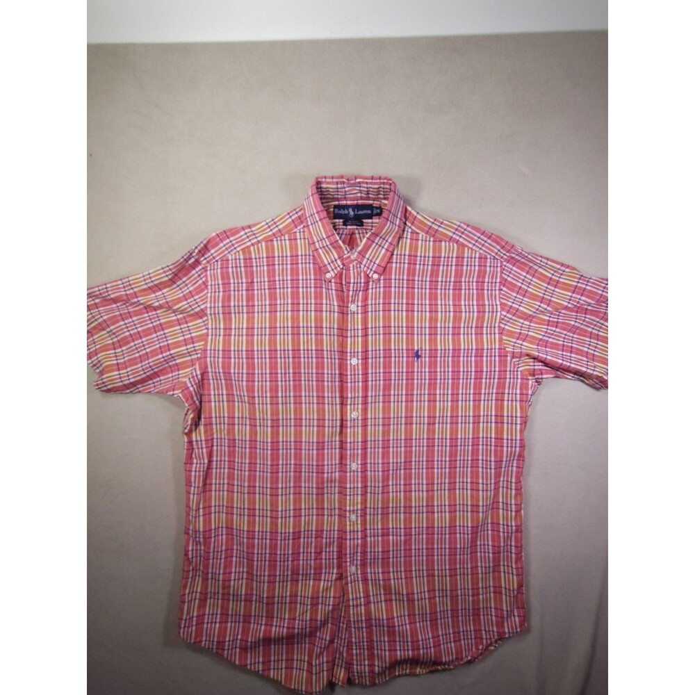 Vintage Polo Ralph Lauren Blake Button-Down Shirt Men's Medium Red Plaid 90s Y2K